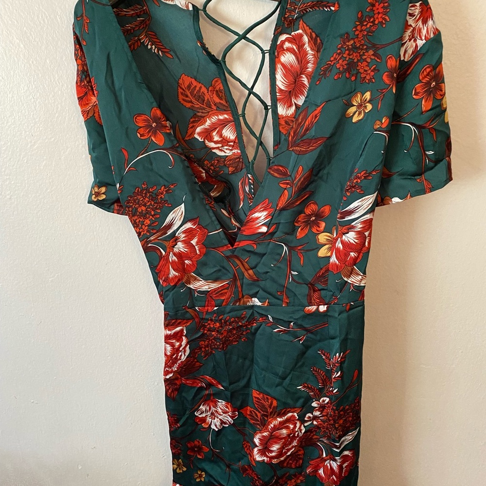 Emerald printed cross cross dress - Picture 4 of 8